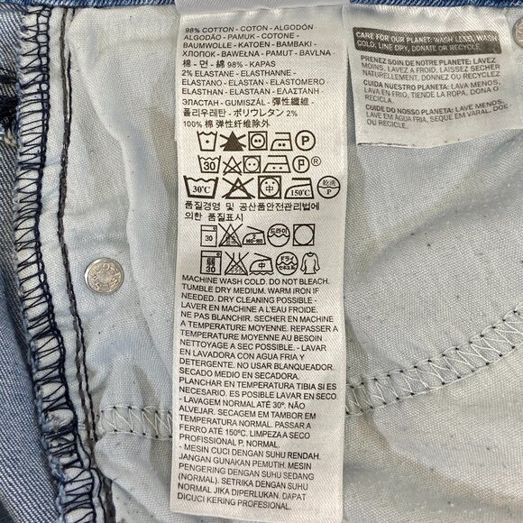 Levi's 529 Curvy Straight Leg Mid Rise 10 Stretch Faded Light Wash Denim Jeans - Picture 13 of 14